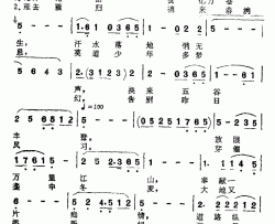 苍生简谱-同名电视剧主题歌李娜-