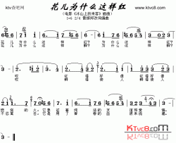 花儿为什么这样红《冰山上的来客》插曲简谱