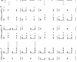 地道战钢琴简谱-数字双手-傅庚晨