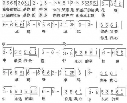 梦见卓玛赵凌云陈世明词曲简谱-香泉歌缘演唱-赵凌云/陈世强词曲