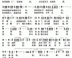 阿爸简谱(歌词)-齐峰演唱-秋叶起舞记谱上传