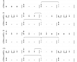 降り続く雨の街で钢琴简谱-数字双手-Manack作曲