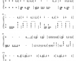 姻缘钢琴简谱-数字双手-李善姬