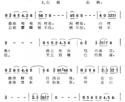 山路电视剧《山路》主题歌简谱