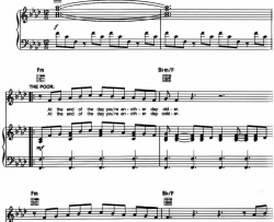 AttheEndoftheDay 音乐剧《悲惨世界》Les Miserables选曲、正谱简谱