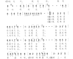 桃花丽人简谱-陈思思演唱-颂今/颂今词曲