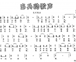 当兵的歌声倪永盛词蔡立荣曲当兵的歌声倪永盛词 蔡立荣曲简谱