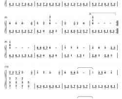 幽灵公主主题曲钢琴简谱-数字双手-久石让 宫崎骏