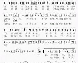走进你心里简谱(歌词)-毛阿敏演唱-momoliu曲谱