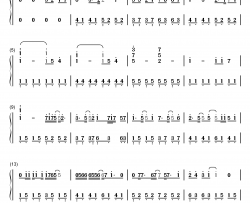 ハナノイロ钢琴简谱-数字双手-nano.RIPE