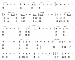 焦作山水简谱