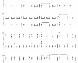 あなたがいた森（曾有你的森林）钢琴简谱-数字双手-树海