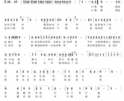 川维啊 教我如何不想你简谱-周洪波曲谱