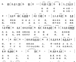 回望故乡简谱-陈晓演唱-李峰/郁洲萍词曲