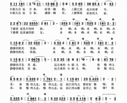 江水静静流简谱-王丽达演唱-任卫新/陆在易词曲