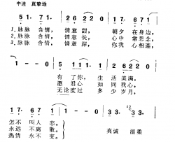 真诚的爱简谱