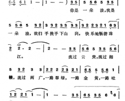 珠江行电视片《珠江情》主题歌简谱