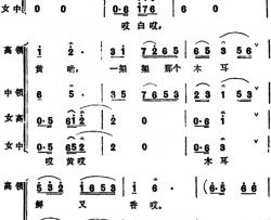 丰收的木耳鲜又香 女声小合唱简谱
