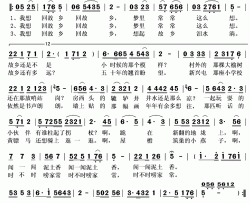 我想回故乡简谱(歌词)-张海霞演唱-秋叶起舞记谱上传