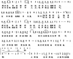 在共和国检阅的目光里简谱