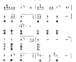 猪八戒之歌简谱-电视节目《齐天乐》选曲