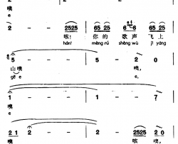 歌声阵阵象飞泉简谱-声唔、 苗族高腔
