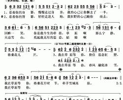 我在草原等你简谱(歌词)-王如华演唱-秋叶起舞记谱上传