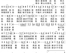 启航新征程简谱-阎维文演唱-小叶子制谱