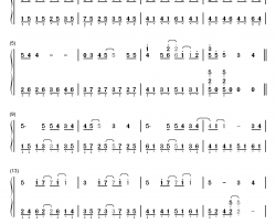 疼爱钢琴简谱-数字双手-萧敬腾