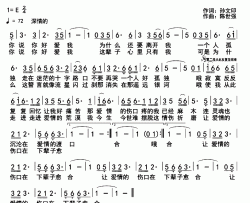 爱情的伤口简谱-孙文印词/陈世强曲