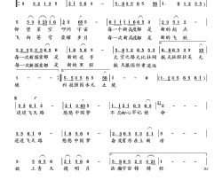 飞天路 中国梦简谱-向邦瑜演唱-萧思林/向邦瑜词曲