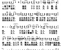 女人是什么 谁给我回答简谱-电视剧《女人不是月亮》主题歌毛阿敏-