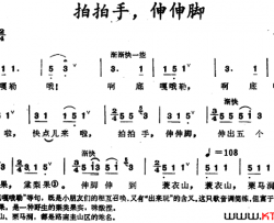 拍拍手，伸伸脚云南彝族童谣拍拍手，伸伸脚 云南彝族童谣简谱