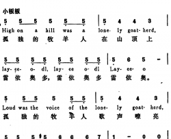 [美]孤独的牧羊人TheLonelyGoatherd[美]孤独的牧羊人The Lonely Goatherd简谱