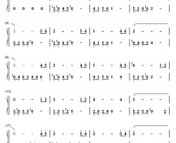 忘了我爱你钢琴简谱-数字双手-石进