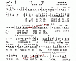 飞雪--童安格简谱