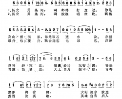 历史是条河简谱-张藜词/许镜清曲