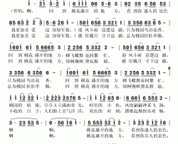 回到桃花盛开的地方简谱(歌词)-尤国通演唱-秋叶起舞记谱