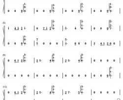 ニリンソウ钢琴简谱-数字双手-細井聡司