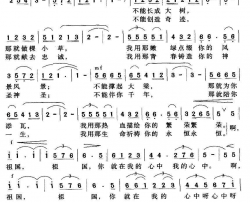 祖国，你在我心中简谱