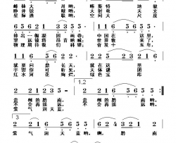 黔南告诉天大射电天文望远镜之歌简谱