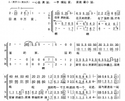 国家唐泽民编合唱版简谱