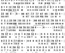 看我独剑擎天电视剧《狼狭》片头曲简谱