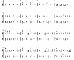 古城之涟漪钢琴简谱-数字双手-圣田康子