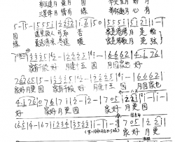 家好月圆简谱-周芳演唱