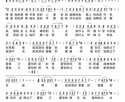 我深深的爱着你简谱-宋弘莉演唱-车行/咏梅词曲