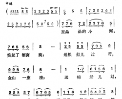 河水笑起酒窝窝简谱-陈镒康词/徐东蔚曲