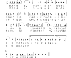 白兰花简谱