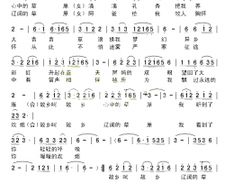 心系故乡简谱-齐峰演唱