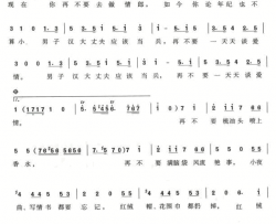 你再不要去做情郎简谱